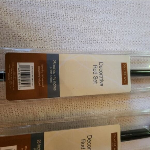 Northcrest Decorative Rod & Brackets Complete Set of 2 - 28" x 48" - Picture 2 of 4